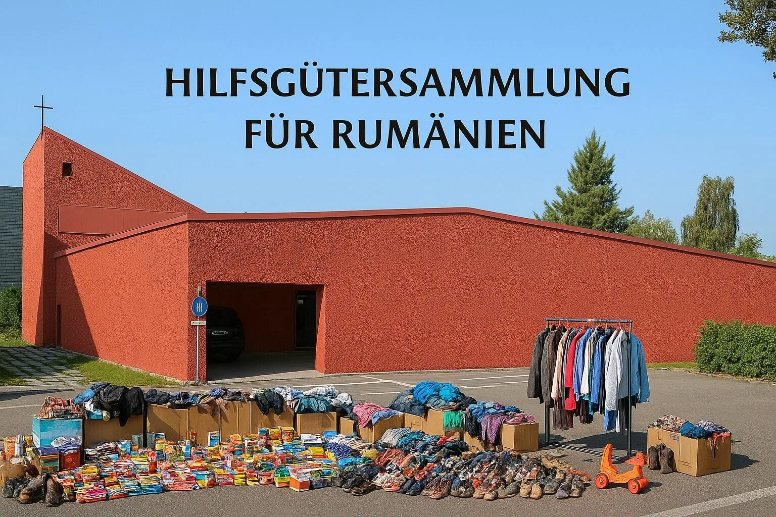 Bild 2025 für Hilfsgütersammlung für Rumänien im Freien